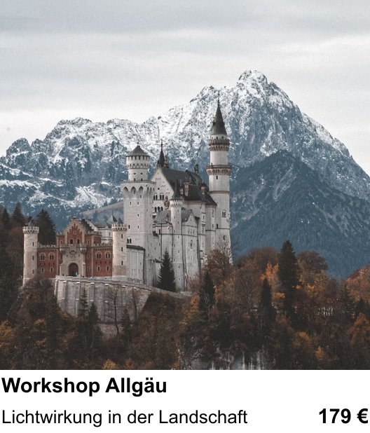 Szenischer Foto-Workshop mit dem Thema Workshop Allgäu: Lichtwirkung in der Landschaft