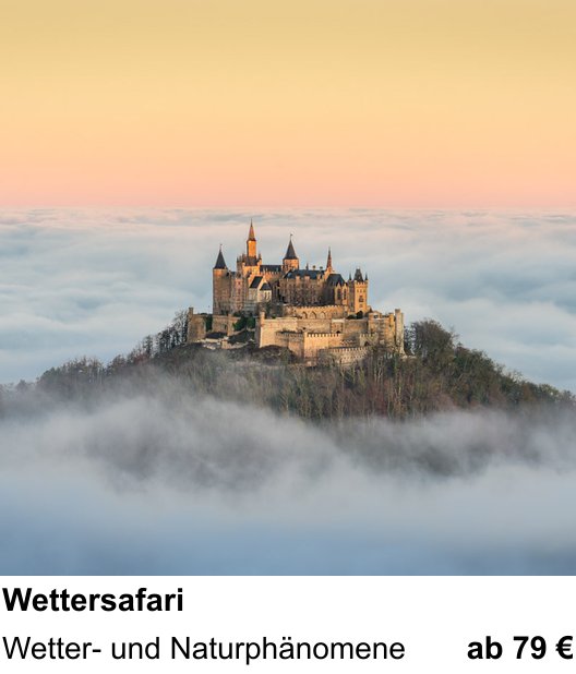 Szenischer Foto-Workshop mit dem Thema Wettersafari: Wetter- und Naturphänomene