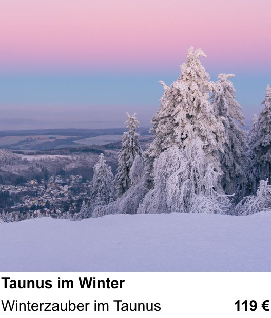 Szenischer Foto-Workshop mit dem Thema Taunus im Winter: Winterzauber im Taunus
